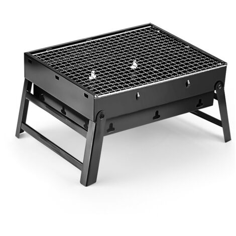 Holzkohlegrill für den Haushalt, faltbarer tragbarer Außenkocher, rauchfreie Grillspieße, Kohlegrill, Edelstahlgrill
