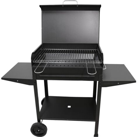 HOLZKOHLEGRILL POLYFEMO CM.60X40X95H EINSTELLBARER ROST MIT ROLLEN