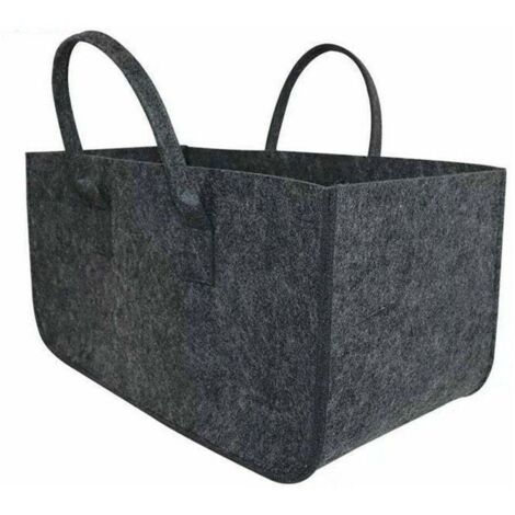Holzkorb und Holzsack, Brennholz, Holzhalter, Kaminholztragetasche aus Segeltuch, extra großer Brennholzträger, Brennholzkörbe für Camping, Filztasche