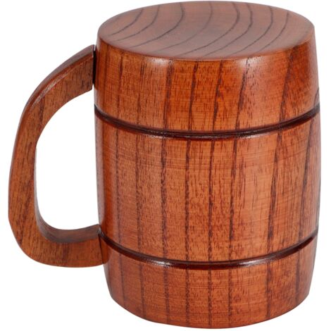 Holzkrug mit Henkel – Bier-, Wein-, Tee- und Kaffeetasse – Geschirr – Küchenaccessoires