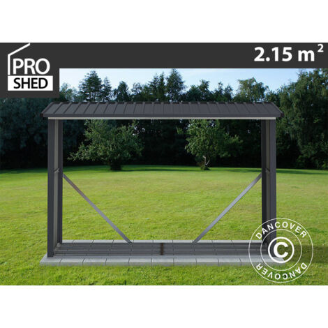 Holzlager 2,42x0,89x1,56m, 2,15m², ProShed®, Anthrazit