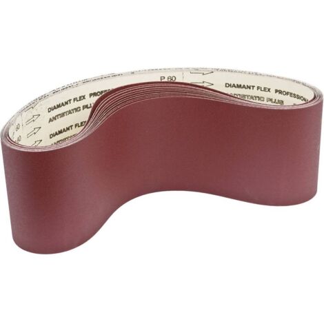 HOLZMANN Assortiment de 10 bandes abrasives 750 x 25 mm - pour BT75