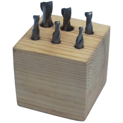 HOLZMANN Assortiment de 6 fraises HSS TiN D. 3 à 10 mm