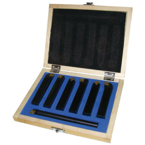 HOLZMANN Coffret PRO 7 outils de tournage métal TCT 12 mm
