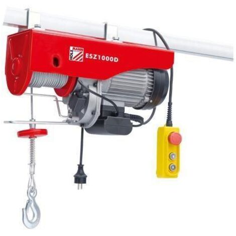 Holzmann – Palan électrique 500/1000kg – Câble 12m – Tension 230V – Moteur 1600W – Télécommande filaire – ESZ1000D230V