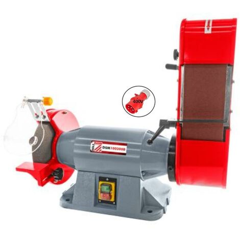 Holzmann – Ponceuse stationnaire à bande et disque inclinable 900W – Disque 200mm – Vitesse 2950 tr/min – Pour bois dur et teck