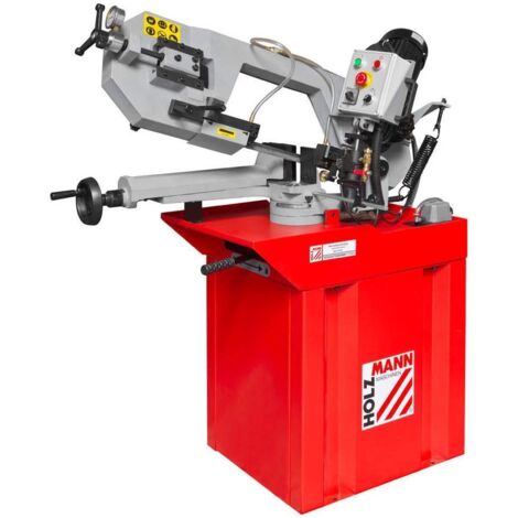 Holzmann – Scie à ruban à métaux 1,1 kW – Moteur puissant pour coupes précises – Bras pivotant 60° – Paliers de guidage à billes