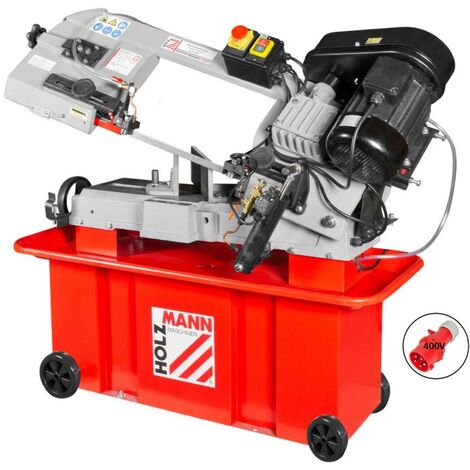 Holzmann – Scie à ruban pour métal – Capacité de coupe 180x300mm à 90° – Puissance 1.1kW – Vitesse réglable – Étau pivotant professionnel