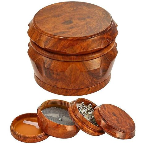 Holzmühle Kapazität 4-Schicht Mühle mit Pollenschaber geeignet Küche Braun