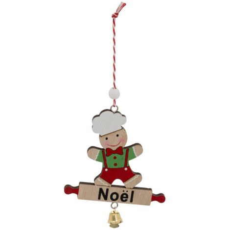 Holzobjekt Lebkuchenmann Weihnachten H.9cm - Feeric lights & christmas