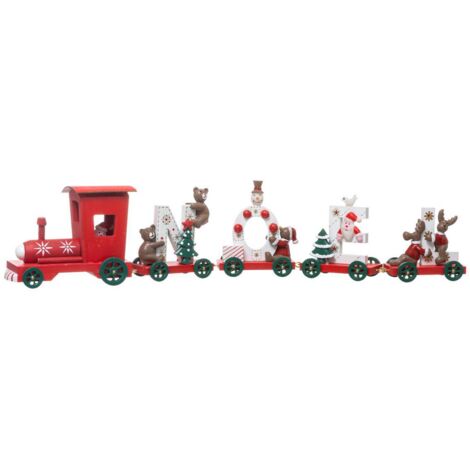 Holzobjekt Zug 4 Waggons Noël - Feeric lights & christmas