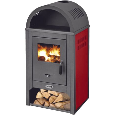 Holzofen "De Lux" 10 kw aus lackiertem Stahl h 109 cm -Beige