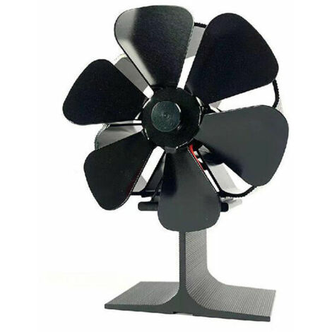 Holzofenventilator für Holz, Kamin, Gas, Pellet oder Brennholz, 6 Flügel, mit Thermomotor, Blumenstil – LKBD