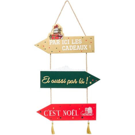 Holzschild RG Grün Gold 50 cm - Feeric lights & christmas
