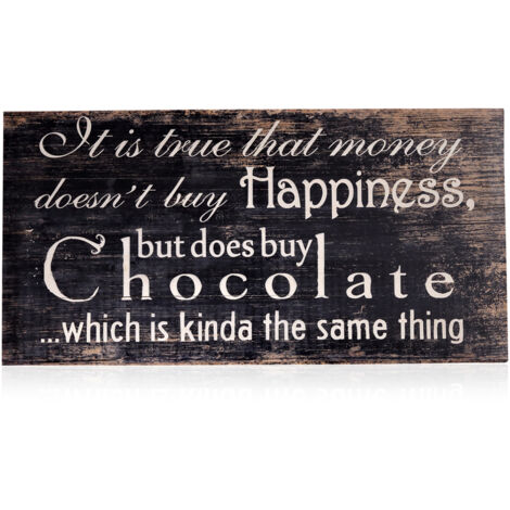 Holzschild Wanddekoration Wandschild Wand Dekoschild Bild Spruchbild schwarz