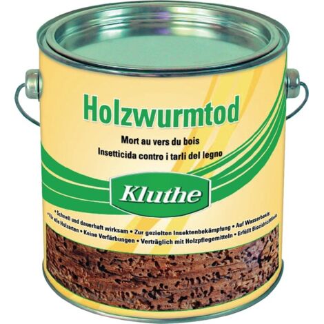 Holzschutzmittel Holzwurmtod farblos 0,75l Dose KLUTHE