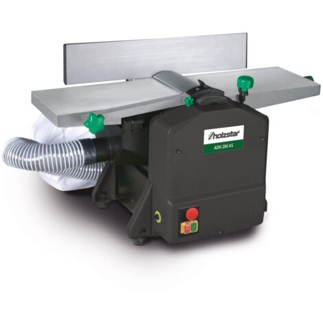 Holzstar – Raboteuse dégauchisseuse portable 204 mm – Moteur 1,5 kW 230V – Profondeur réglable jusqu'à 2 mm – Table en fonte d'aluminium - ADH200AS