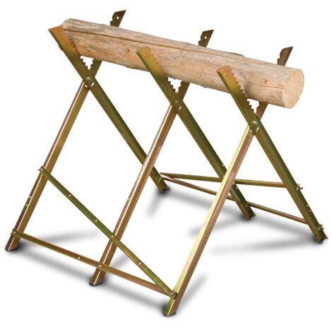 Holzstar Sägebock SB 1 verzahnte Auflagefläche Länge 80 cm klappbarer Holzbock