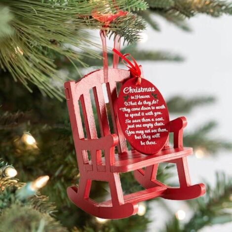 Holzstuhl-Anhänger, Himmlische Erinnerung, Weihnachtsbaumschmuck