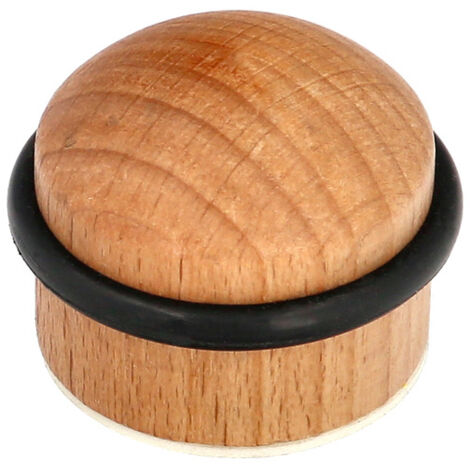 Holztürstopper rund zum Kleben/Schrauben Eiche hell