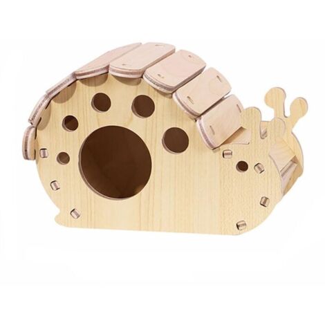 Holzunterstand für Kleintiere, Rennmaushütte, Lebensraum, dekoratives Kletterspielzeug für Hamster, kleine Zwergtiere