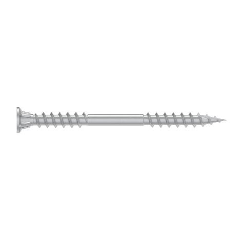 Holzverschraubung mit Edelstahl A4 - Senkkopf - Doppelgewinde und Teilgewinde - Spitze Typ 17 - Torx 8x48mm - A4 - T20 - Packung mit 250 Stück