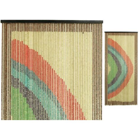 BRIXO Holzvorhang für Anti -Animal -Tür -Regenbogenmodellwelle