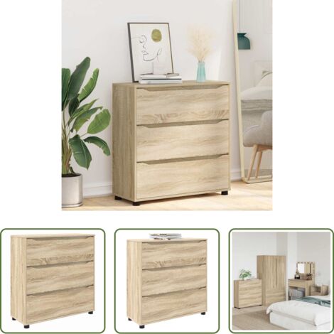 Holzwerkstoff -  Aufbewahrungsschrank Sonoma-Eiche 80 x 31 x 81 cm Holzwerkstoff