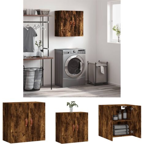Holzwerkstoff - vidaXL Wandschrank Räuchereiche 60x31x60 cm Holzwerkstoff - Räuchereiche