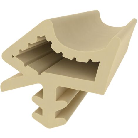 Holzzargendichtung für Holztüren - Beige - 15 Meter - 12 mm Falzbreite - Zimmertürdichtung - Türdichtung Gummi