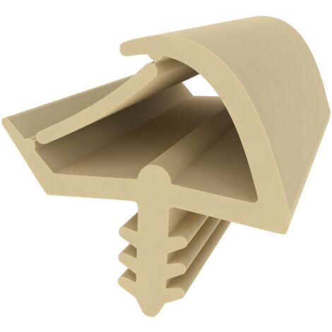 Holzzargendichtung für Holztüren - Beige - Muster - 11 mm Falzbreite - Türdichtung mit Ausreißsteg - Gummiprofil für Zimmertüren