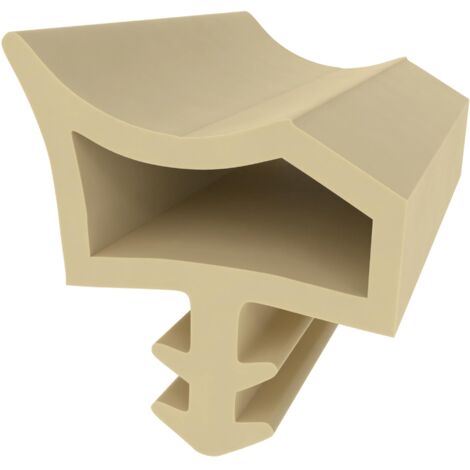 Holzzargendichtung für Holztüren - Beige - Muster - 12 mm Falzbreite - 4 mm Nutbreite - Türdichtung für Holzrahmen - Zimmertürdichtung gegen Zugluft und Geräusche