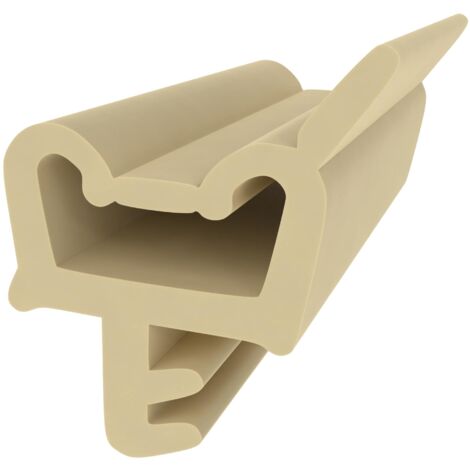 Holzzargendichtung für Holztüren - Beige - Muster - 12 mm Falzbreite - Türdichtung mit Ausreißsteg - Gummiprofil für Innentüren