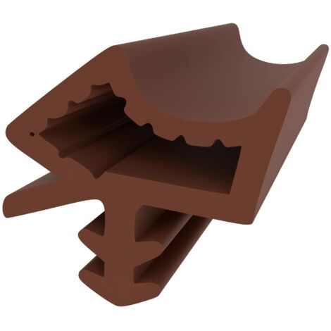 Holzzargendichtung für Holztüren - Braun - Muster - 12 mm Falzbreite - Zimmertürdichtung - Türdichtung Gummi