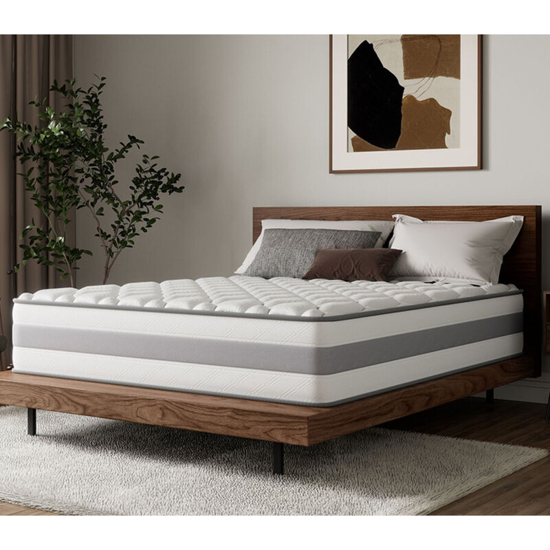 Matelas 90x200 cm à ressorts ensachés – 25 cm d'épaisseur, 7 zones de confort, soutien mi-ferme/ferme (H3/H4), ergonomique, certifié Oeko-Tex