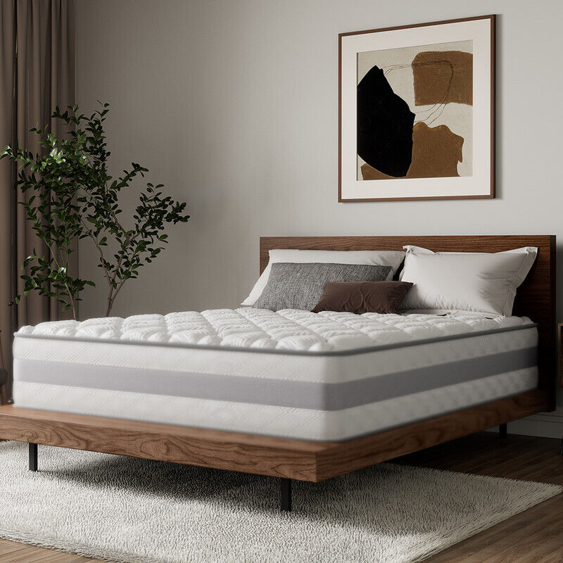 Homavo - Matelas,Matelas à ressorts 140x190 cm,25cm épaisseur,Matelas