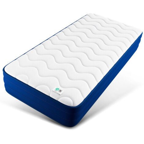 HOMAVOMatelas 90x190cm,à ressorts ensachés HOM PRO (série Deep Sea), matelas 7 zones, matelas en mousse de confort.