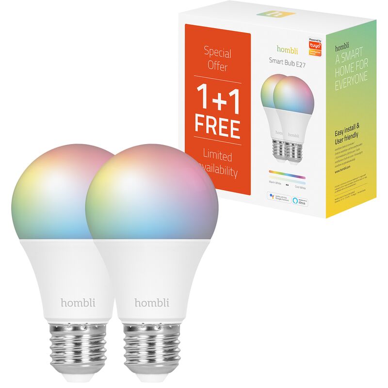 

Hombli Smart Bulb (9W) 1+1 Cct/Rgb