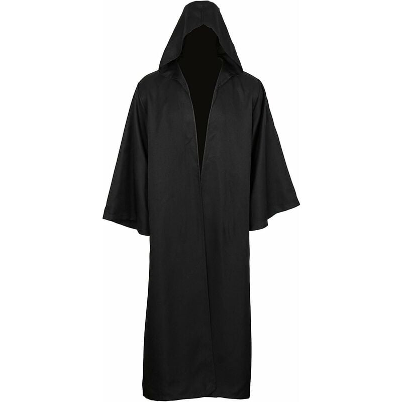 

Litzee - Hombres con Capucha Capa Disfraces de Caballero Cool Cosplay Disfraces(XXL, negro)