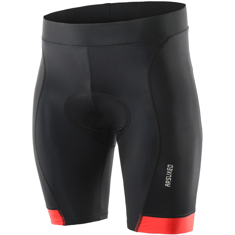 

Hombres D'Ete Pantalones cortos de secado rapido del gel acolchado transpirable Velo, MTB de compresion Medias Pantalones cortos, Rojo, L