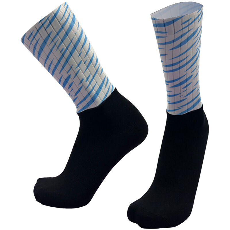 

Asupermall - Hombres Mujeres Calcetines Aero Socks Silicona Antideslizante Transpirable Calcetines portatiles para ciclismo Correr Montanismo,Azul