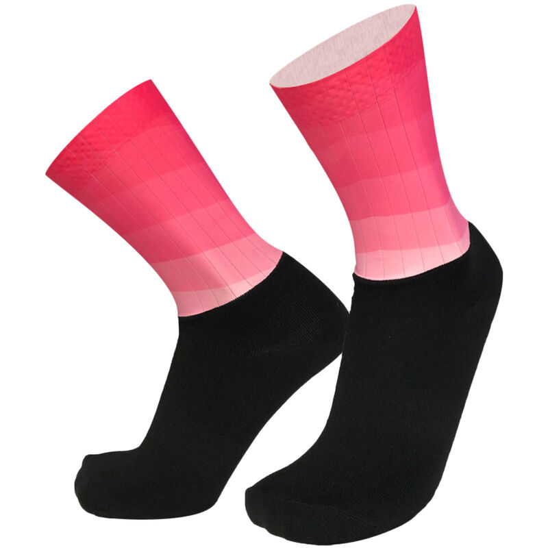 

Hombres Mujeres Calcetines de color degradado Silicona Antideslizante Calcetines cortos transpirables para ciclismo Correr Montanismo,Rosado