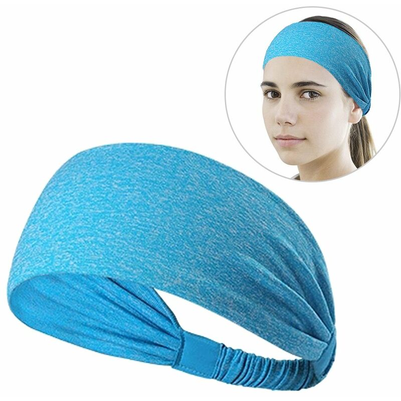 

Happyshopping - Hombres Mujeres Diadema deportiva Antideslizante Elastico absorbente del sudor Banda para la cabeza Banda para el sudor para