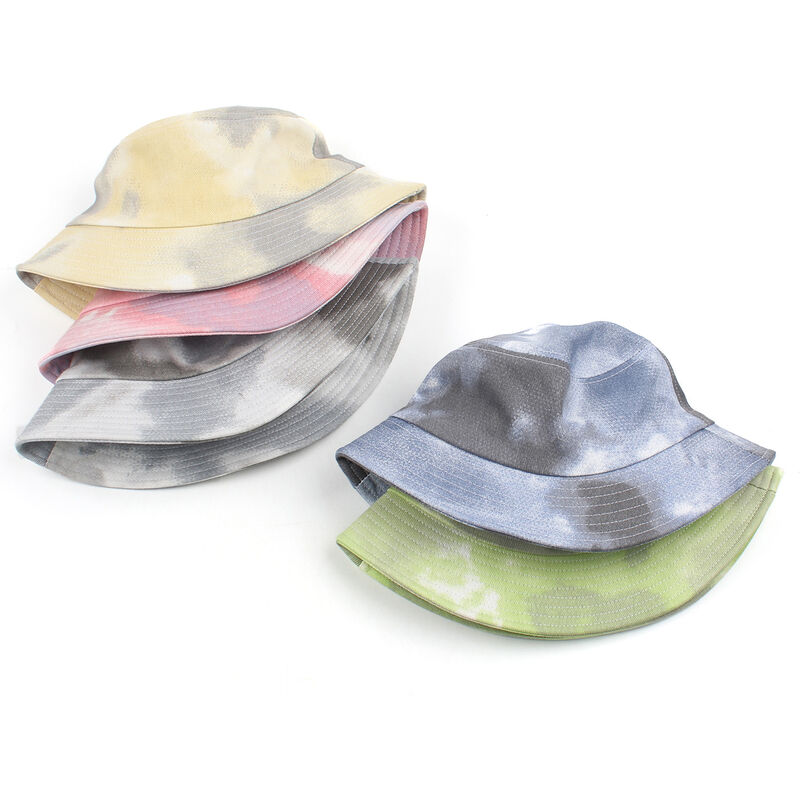 

Hombres Mujeres Sombrero de pescador con estampado de tenido anudado Sombrero de cubo ajustable para exteriores Sombrero para el sol,Gris, talla unica