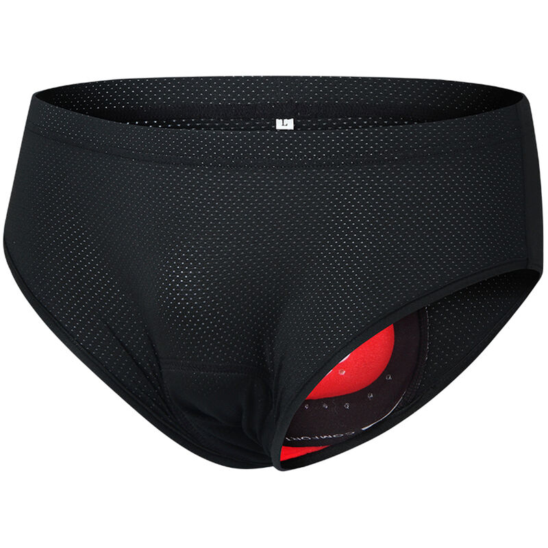 

Hombres Ropa interior de bicicleta Calzoncillos de bicicleta acolchados transpirables Pantalones cortos de ropa interior de ciclismo, Negro, L