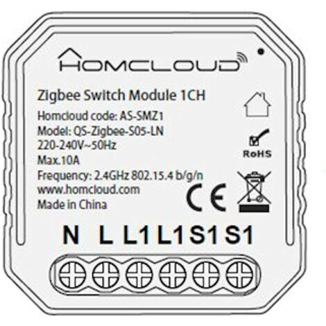 Homcloud Modulo Interruttore Zigbee Intelligente Wi-Fi Da Incasso AS-SMZ1