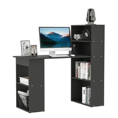 Homcom 120cm Modern Computer Desk Bookshelf Writing Table 6