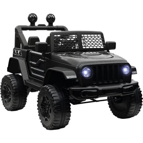 HOMCOM 12V Kids Electric Ride On Car Truck Off-road Toy with Parental Remote Black