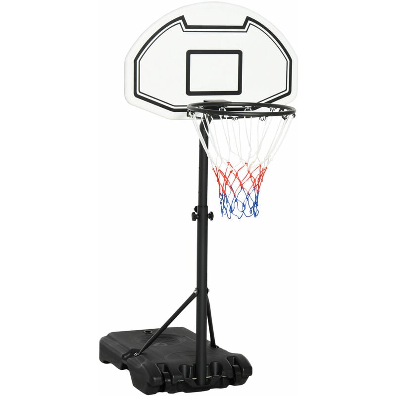 Basketball Stand and 94-123cm Height Adjustable Hoo For Pool Side - Homcom