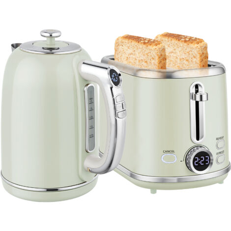 HOMCOM 1.7L 3000W Kettle and 2 Slice Toaster with Keep Warm Memory Function